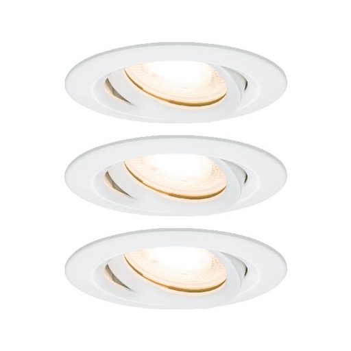 [PAU92898] Kit encastrés Premium Nom IP65 orientabl e LED 3x7W 230 V GU10 51 mm blanc/alu z