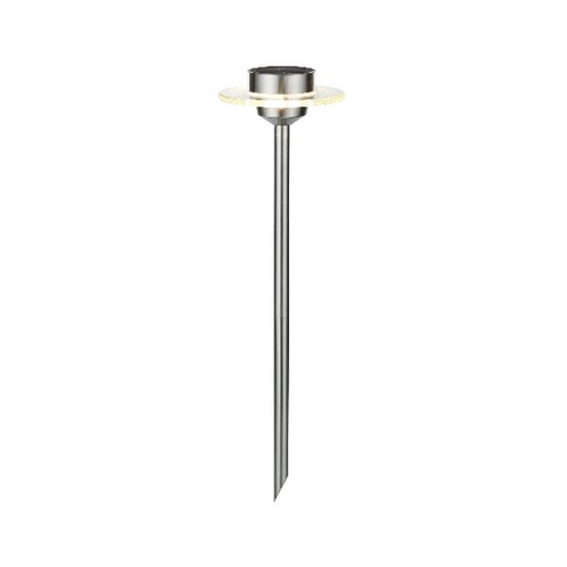 [PAU93764] Special borne solaire Ufo IP44 LED 1x0,2W acier/clair acier/verre