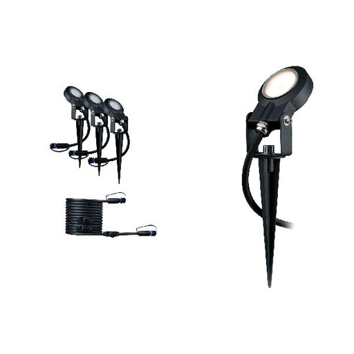 [PAU93689] Spot ext. Plug&amp;Shine Sting Kit compl. IP67 3000K 3x6W 24V gradable