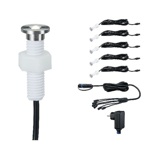 [PAU93695] Kit encastr Plug&amp;Shine ext. MicroPenPro 5x0,22W IP67 3000K avec Driver