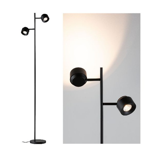 [PAU79775] Lampadaire LED Puric Pane I 2x3W 3Stepdim Noir 230V métal/plastique