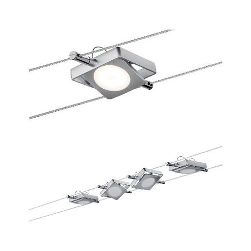 [PAU94107] Kit câble DC kit MacLED 4x4W chrome mat 230V/12V DC 30VA métal