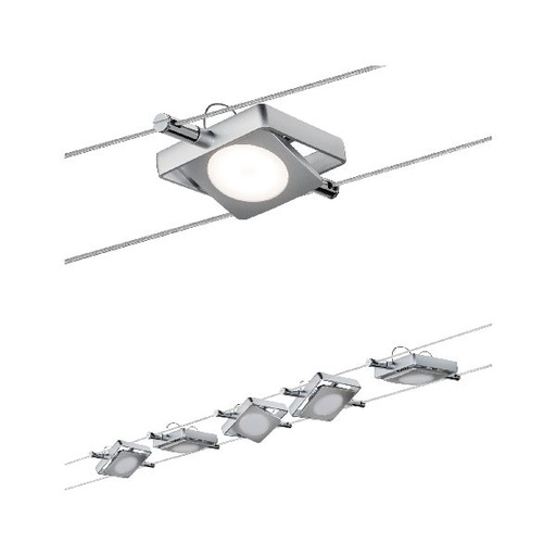 [PAU94108] Kit câble DC kit MacLED 5x4W chrome mat 230V/12V DC 30VA métal