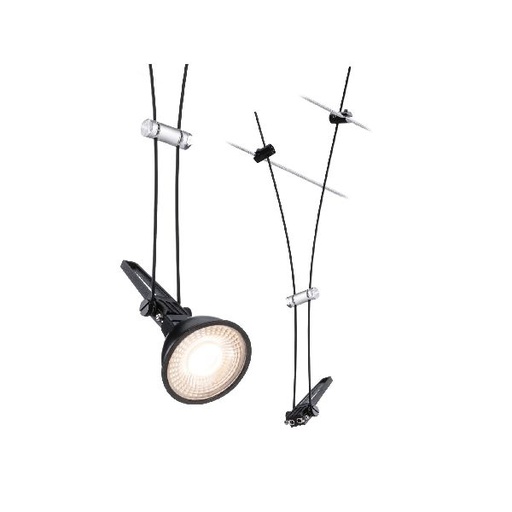 [PAU94489] Spot Wire System Comet max1x50W Noir dépoli GU5,3 12V Métal