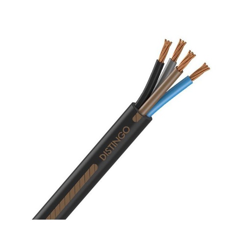 [CAB-1677] Câble électrique U-1000 RVFV 12G1.5 mm2 cuivre rigide armé noir - couronne de 50m