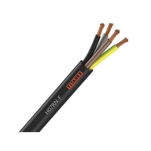 [CAB-2053] Câble électrique H07RN-F 4x50 mm2 souple noir cuivre - couronne de 50m