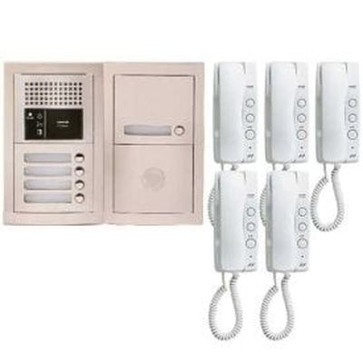 [AIP200376] AIPHONE Pack interphone encastré avec 5 combinés - GTBA5E