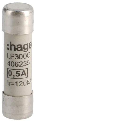 [HAG-LF300G] Cartouche Fusible cylindrique 10x38mm gG 0.5A 500V AC 120kA LF300G