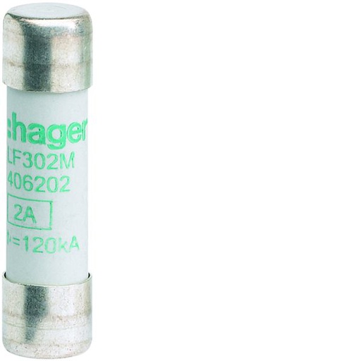 [HAG-LF302M] Cartouche Fusible cylindrique 10x38mm aM 2A 500V AC 120kA LF302M