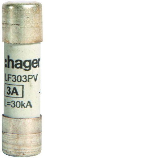 [HAG-LF303PV] Cartouche fusible PV 10x38 mm 1000V DC 3A LF303PV