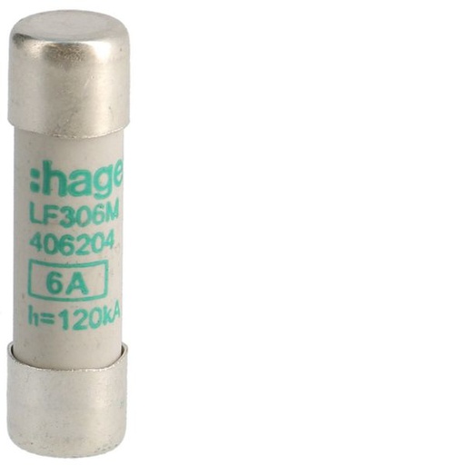 [HAG-LF306M] Cartouche Fusible cylindrique 10x38mm aM 6A 500V AC 120kA LF306M