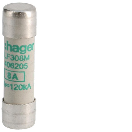 [HAG-LF308M] Cartouche Fusible cylindrique 10x38mm aM 8A 500V AC 120kA LF308M