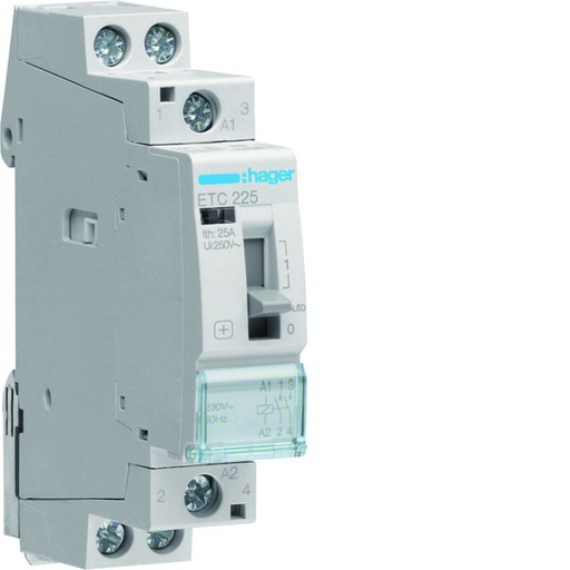 [HAG-ETC225] Contacteur Jour-Nuit 25A, 2F, 230V 1 module ETC225