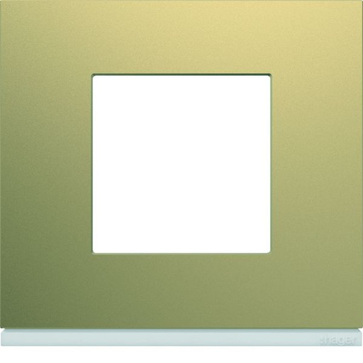 [HAG-WXP0402] Plaque de finition Gallery 1 poste Champagne WXP0402