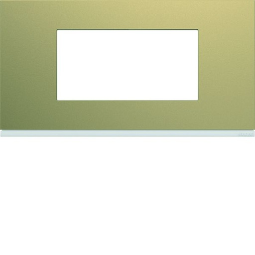[HAG-WXP0404] Plaque de finition Gallery 4 modules Champagne entraxe 71 mm WXP0404