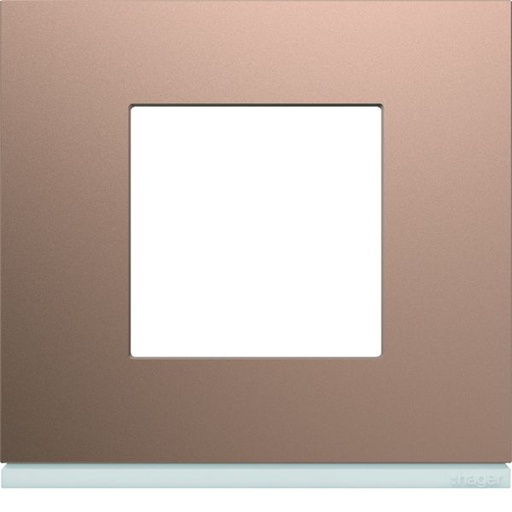 [HAG-WXP0502] Plaque de finition Gallery 2 modules Rosé entraxe 71 mm WXP0502