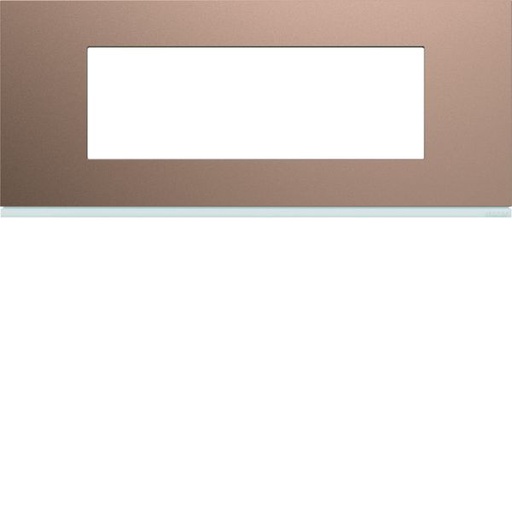 [HAG-WXP0506] Plaque de finition Gallery 6 modules Rosé entraxe 57 mm WXP0506