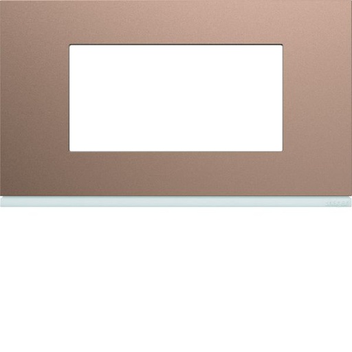 [HAG-WXP0534] Plaque de finition Gallery 4 modules Rosé entraxe 57 mm WXP0534