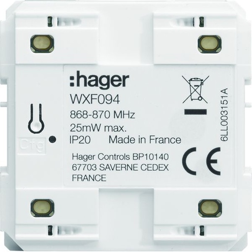[HAG-WXF094] Emetteur radio mural, gallery, quicklink, plat, pile plate, 4 postes WXF094