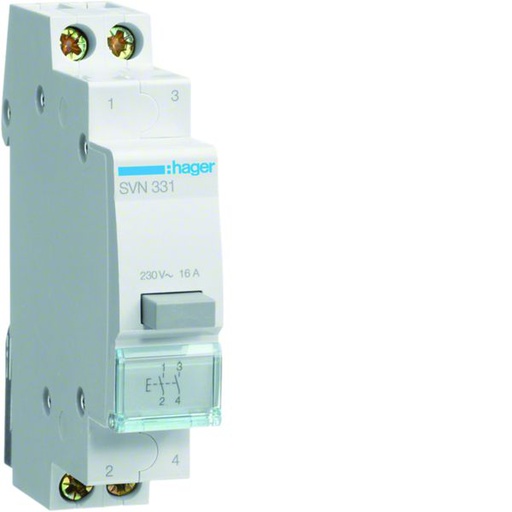 [HAG-SVN331] Bouton poussoir à impulsion 0O+2F 16A 1 module SVN331