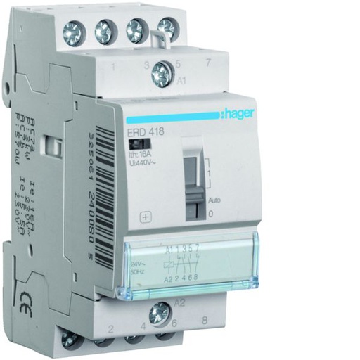 [HAG-ERD418] Relais de commande 16A, 2F+2O, 24V ERD418