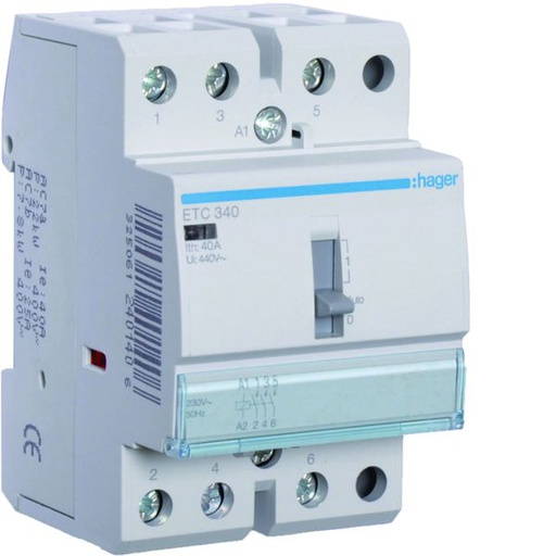[HAG-ETC340] Contacteur Jour-Nuit 40A, 3F, 230V ETC340
