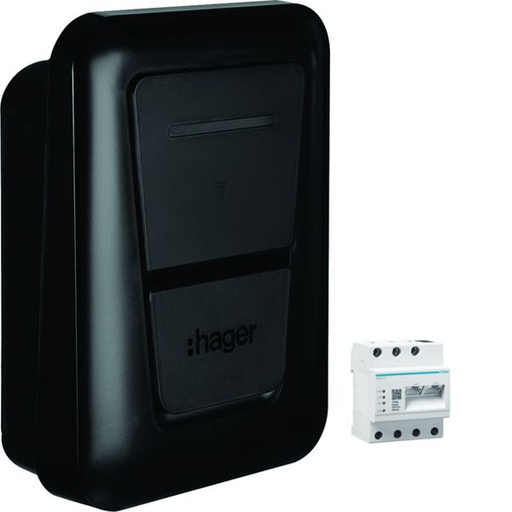 [HAG-XVL122SFL] Witty plus borne de recharge IP54 1x 7,4/22kW T2+RFID+APP BLE+OCPP+MID+XEM470 XVL122SFL