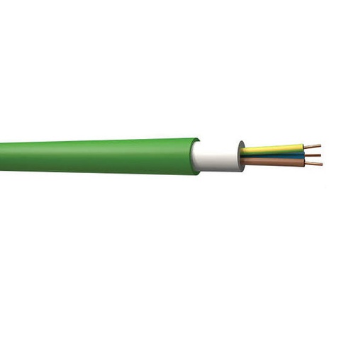 [CAB-FR3019] Câble de sécurité FR-N1 X1G1-U- 3g2,5 vert sans halogène  / au mètre