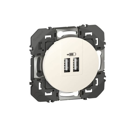 [LEG095227] Double Chargeur Usb Typea Dooxie 3A Finition Blanc Blister legrand 095227