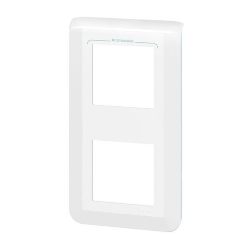 [LEG078723L] Plaque 2X2 Modules Montage Vertical Antimicrobien legrand 078723L