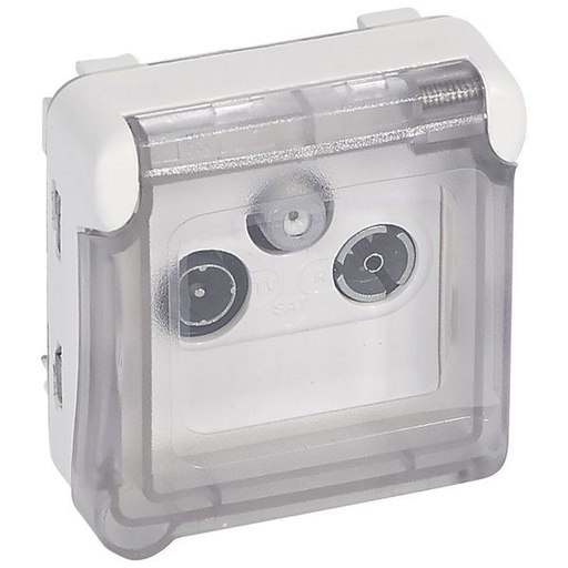 [LEG070724] Prise Tv Fm Sat Composable Blanc Artic legrand 070724