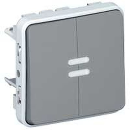 [LEG069546] Double Pous. Lumin. Gris. Compo. legrand 069546