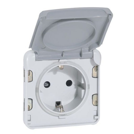 [LEG069570] Prise 2P+T Avec Contact Latéral De Terre Plexo Composable Ip legrand 069570