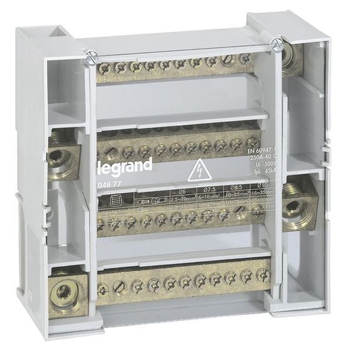 [LEG004877] Répartiteur Monobloc 4P À Bornes 250A -12 Connexions Par Bar legrand 004877