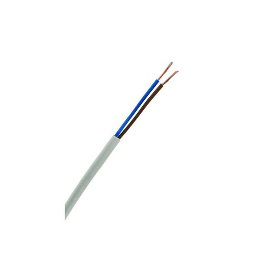 [CAB-0001] Câble électrique meplat souple H03VVH2F 2x0.75 blanc - couronne de 10m