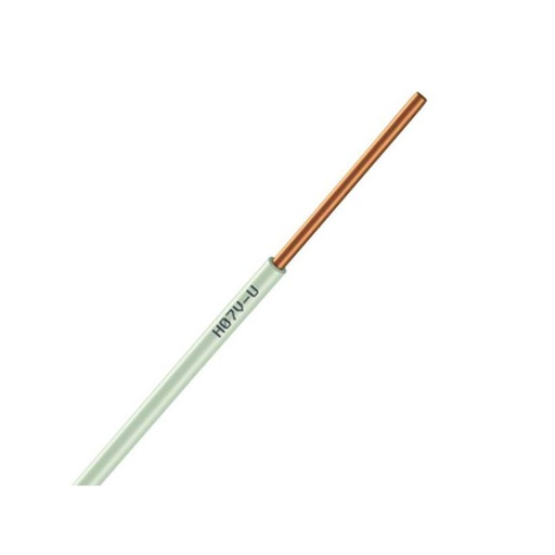 [CAB-100BL] Fil électrique H07VU 1.5 rigide ivoire - couronne de 100m