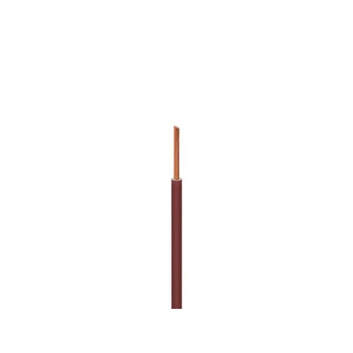 [CAB-100M] Fil électrique H07VU 1.5 rigide marron - couronne de 100m