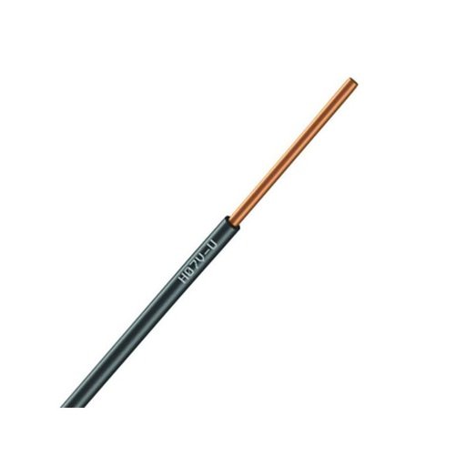 [CAB-100N] Fil électrique H07VU 1.5 rigide noir - couronne de 100m