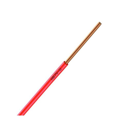 [CAB-100O] Fil électrique H07VU 1.5 rigide orange - couronne de 100m