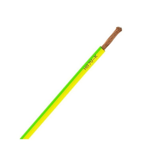 [CAB-1071V] Fil électrique H05VK 0.75 mm2 souple vert-jaune - couronne de 100m