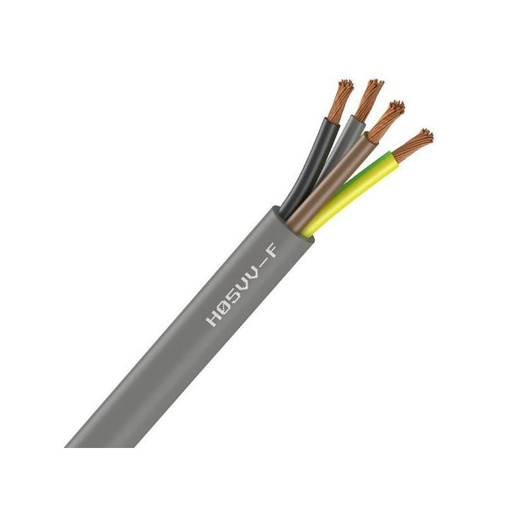 [CAB-1135] Câble électrique souple H05VV-F gris 4G2.5 mm² - couronne de 50m