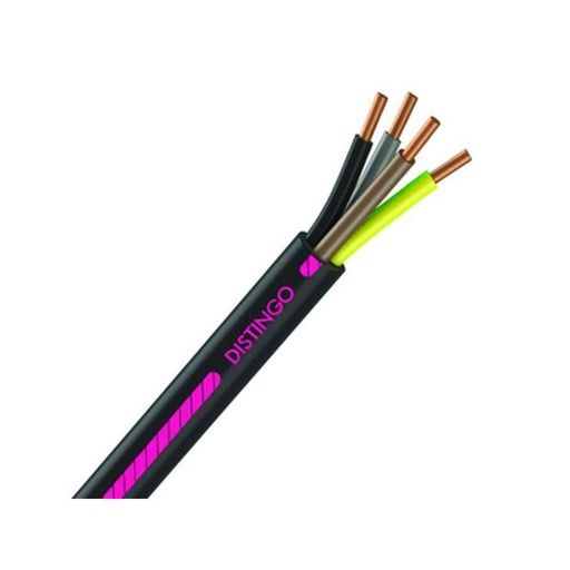 [CAB-1505] Câble électrique U-1000 R2V 4G1.5 mm2 cuivre rigide noir - couronne de 50m