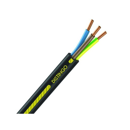 [CAB-1510] Câble électrique U-1000 R2V 3G2.5 mm2 cuivre rigide noir - couronne de 50m