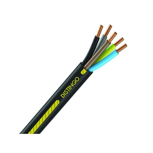 [CAB-1513] Câble électrique U-1000 R2V 5G2.5 mm2 cuivre rigide noir - couronne de 50m