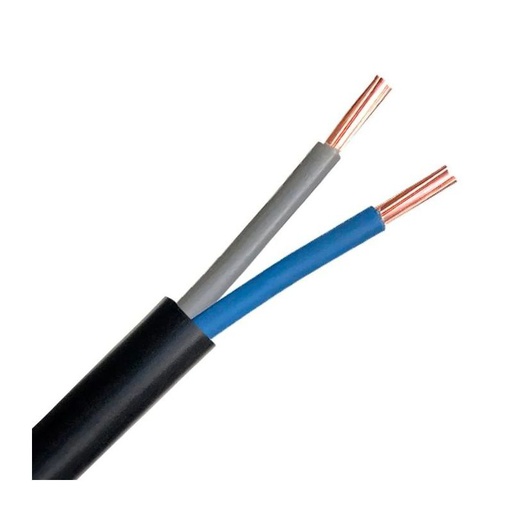 [CAB-1515] Câble électrique U-1000 R2V 2x4 mm2 cuivre rigide noir - couronne de 50m