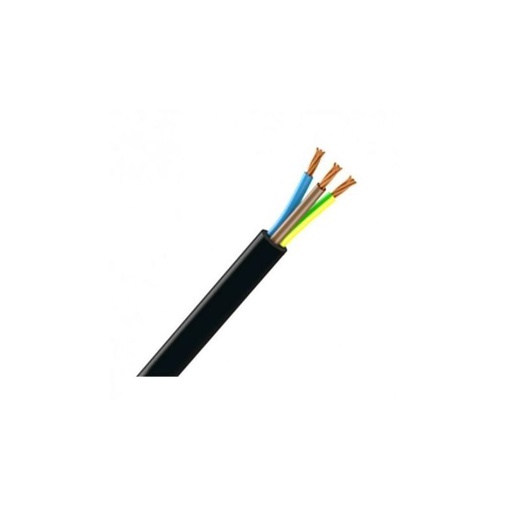[CAB-1517] Câble électrique U-1000 R2V 3G4 mm2 cuivre rigide noir - couronne de 50m