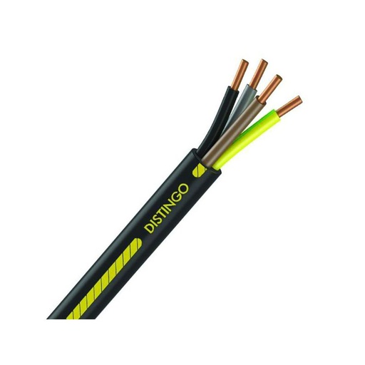 [CAB-1519] Câble électrique U-1000 R2V 4G4 mm2 cuivre rigide noir - couronne de 50m