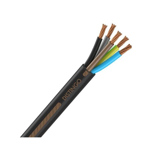 [CAB-1535] Câble électrique U-1000 R2V 5G10 mm2 cuivre rigide noir - touret de 50m