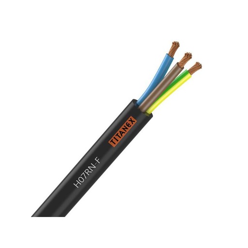 [CAB-2013] Câble électrique H07RN-F 3G2.5 mm² souple noir cuivre - couronne de 50m