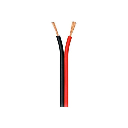 [CAB-HP] Câble Haut-Parleurs 2x0.75 rouge/noir - couronne de 100m